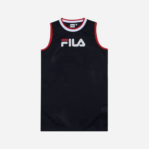 Vestidos Fila Mulher Azul Marinho - Fila Mesh Sleeveless Portugal Lisboa,FIWD-79415